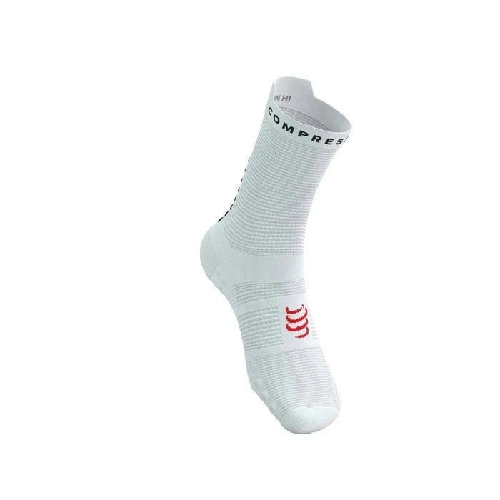 Compressport | Pro Racing Socks V4 | Run High | White / Black
