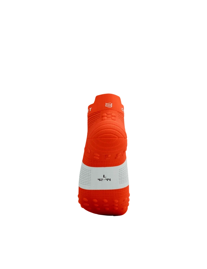 Compressport | Pro Racing Socks V4 | Run Low | Tigerlily / White