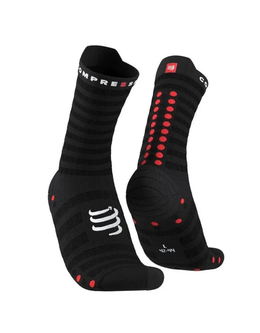 Compressport | Pro Racing Socks V4 | Ultralight | Run High | Black / Red