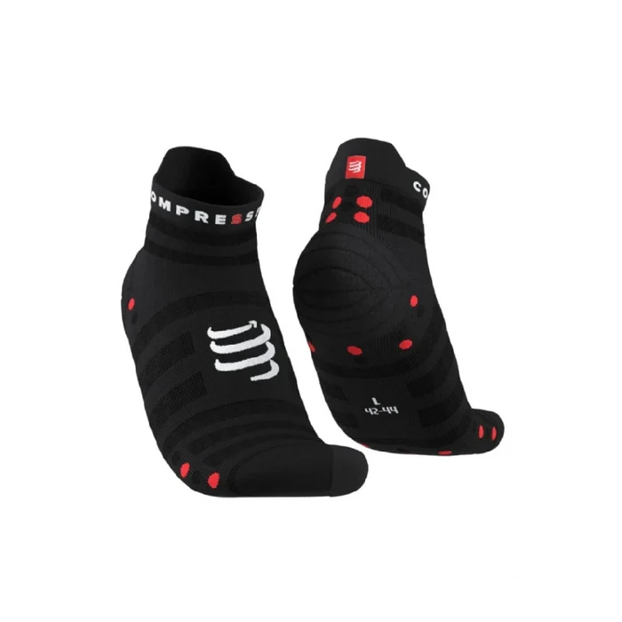 Compressport | Pro Racing Socks V4 | Ultralight | Run Low | Black / Red