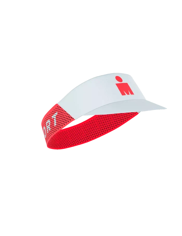 Compressport | Pro Racing Visor | IRONMAN 2026 | White / Neon Red