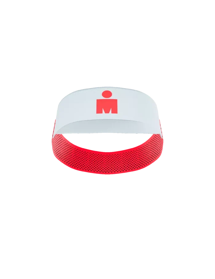 Compressport | Pro Racing Visor | IRONMAN 2026 | White / Neon Red