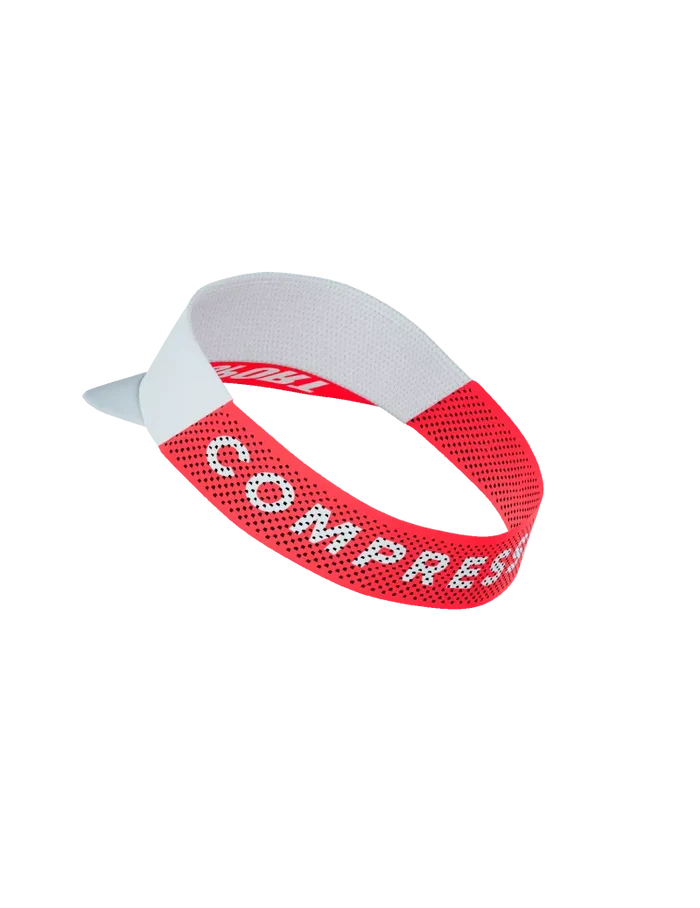 Compressport | Pro Racing Visor | IRONMAN 2026 | White / Neon Red