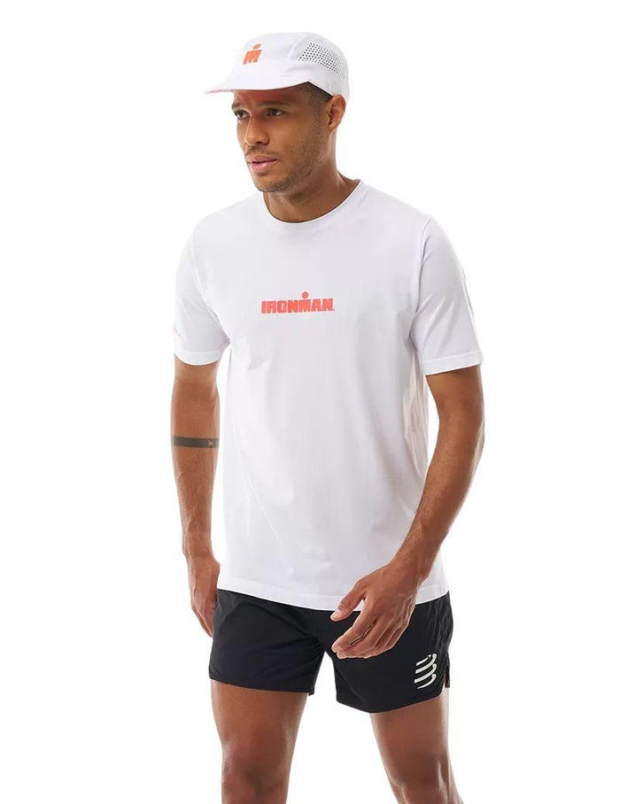 Compressport | Training SS T-Shirt | Heren | IRONMAN 2026 | White / Neon Red