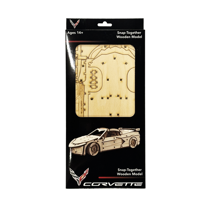 Corvette C8 Snap Together Wooden Model