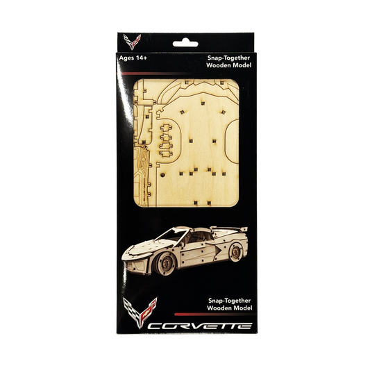 Corvette C8 Snap Together Wooden Model