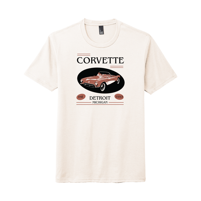 Corvette Detroit Retro Oval Graphic T-Shirt