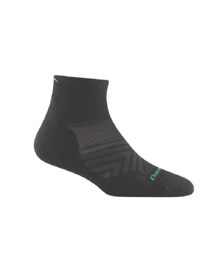 Darn Tough | Run Sock 1/4 Lightweight Cushion | Dames | Black
