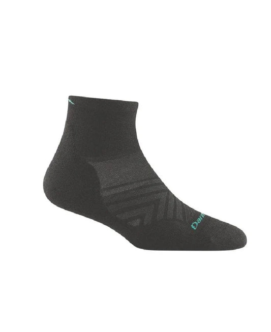 Darn Tough | Run Sock 1/4 Lightweight Cushion | Dames | Black