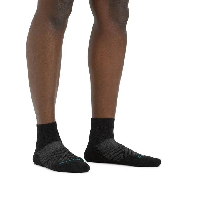 Darn Tough | Run Sock 1/4 Lightweight Cushion | Dames | Black