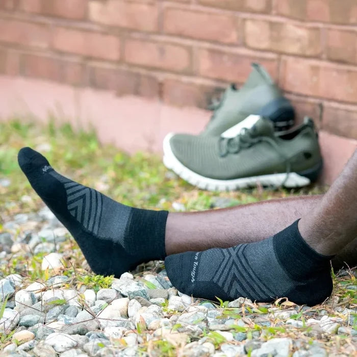 Darn Tough | Run Sock 1/4 Lightweight | Heren | Black
