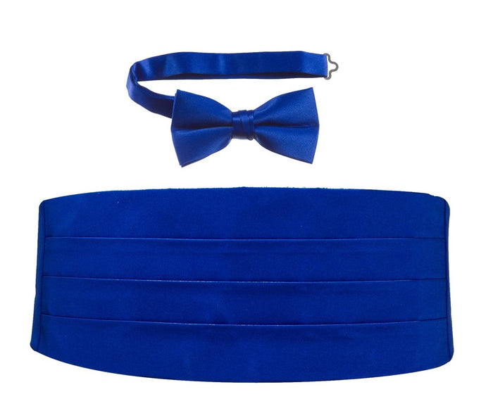 Deluxe Satin Cummerbund & Bow Tie Set – Multiple Colors, Boys & Mens Sizes - Tuxgear