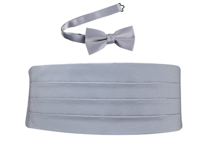 Deluxe Satin Cummerbund & Bow Tie Set – Multiple Colors, Boys & Mens Sizes - Tuxgear