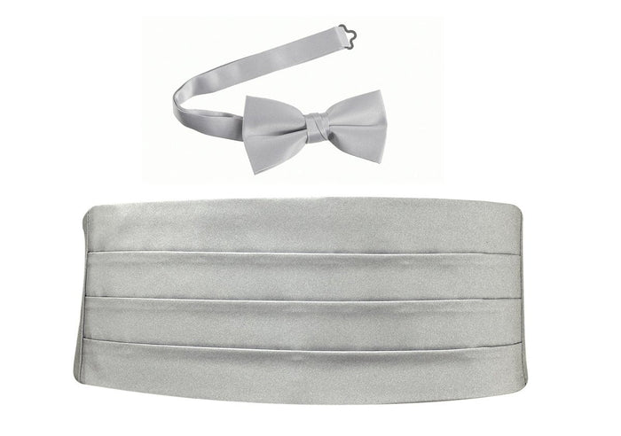 Deluxe Satin Cummerbund & Bow Tie Set – Multiple Colors, Boys & Mens Sizes - Tuxgear