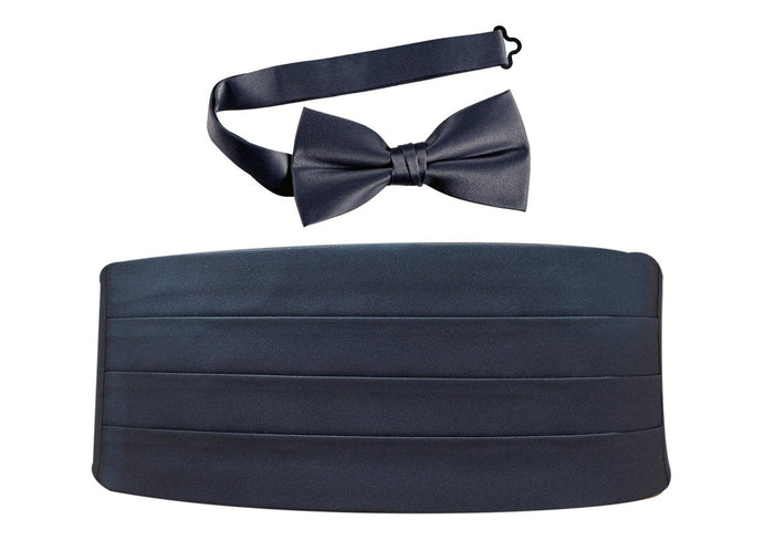 Deluxe Satin Cummerbund & Bow Tie Set – Multiple Colors, Boys & Mens Sizes - Tuxgear