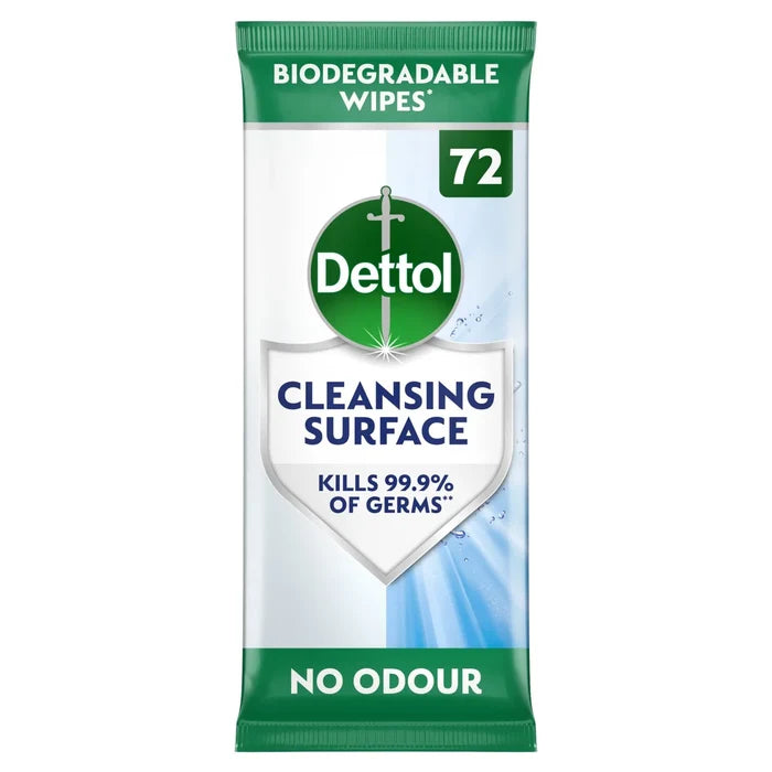 Dettol Cleansing Surface  Wipes 72 Wipes