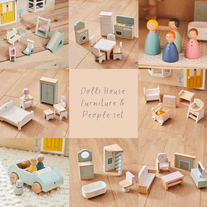 Dolls House Furniture & People Set