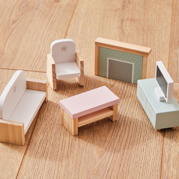 Dolls House Furniture & People Set