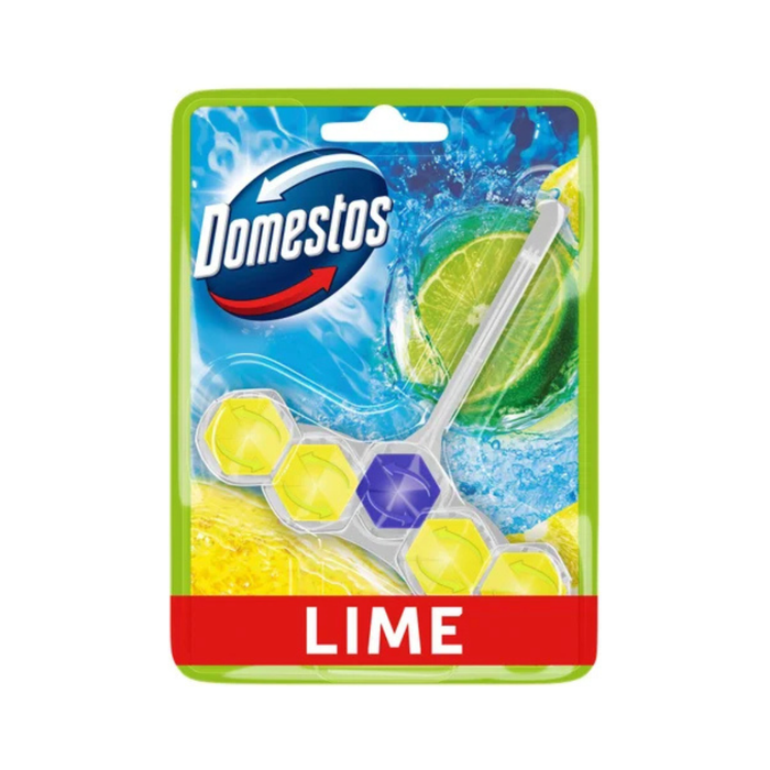 Domestos Power 5 Toilet Rim Block Freshener Lime 50g