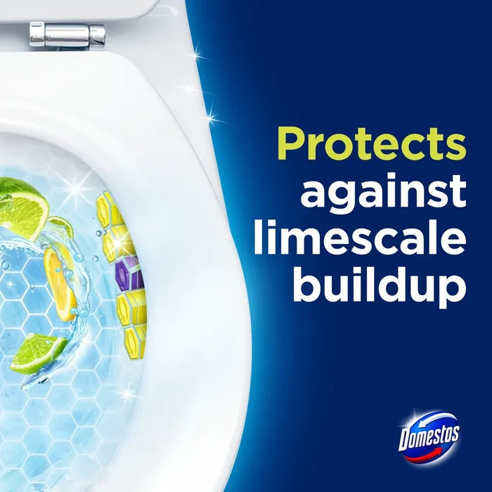 Domestos Power 5 Toilet Rim Block Freshener Lime 50g