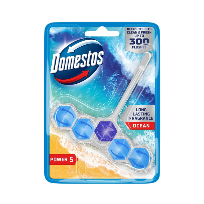 Domestos Power 5 Toilet Rim Block Ocean 50g