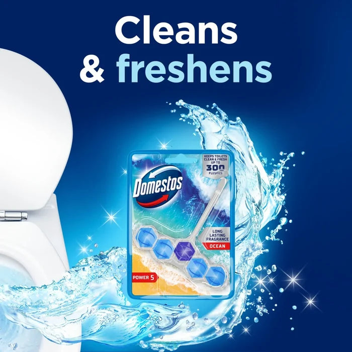 Domestos Power 5 Toilet Rim Block Ocean 50g
