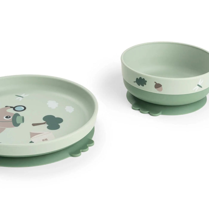 Done by Deer® Foodie dinner set w/360° cup Tiny trails Green – slika 2