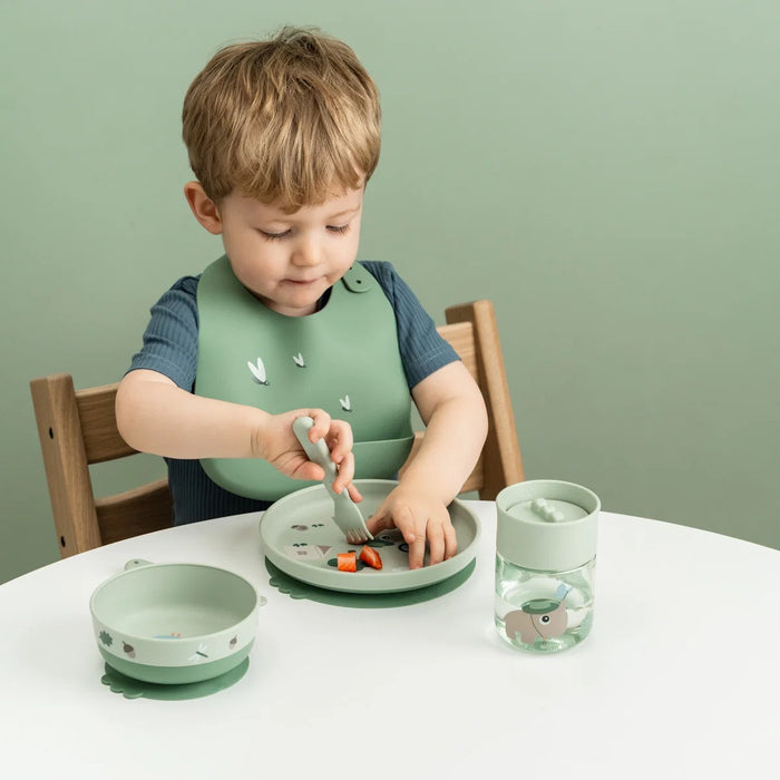 Done by Deer® Foodie dinner set w/360° cup Tiny trails Green – slika 5