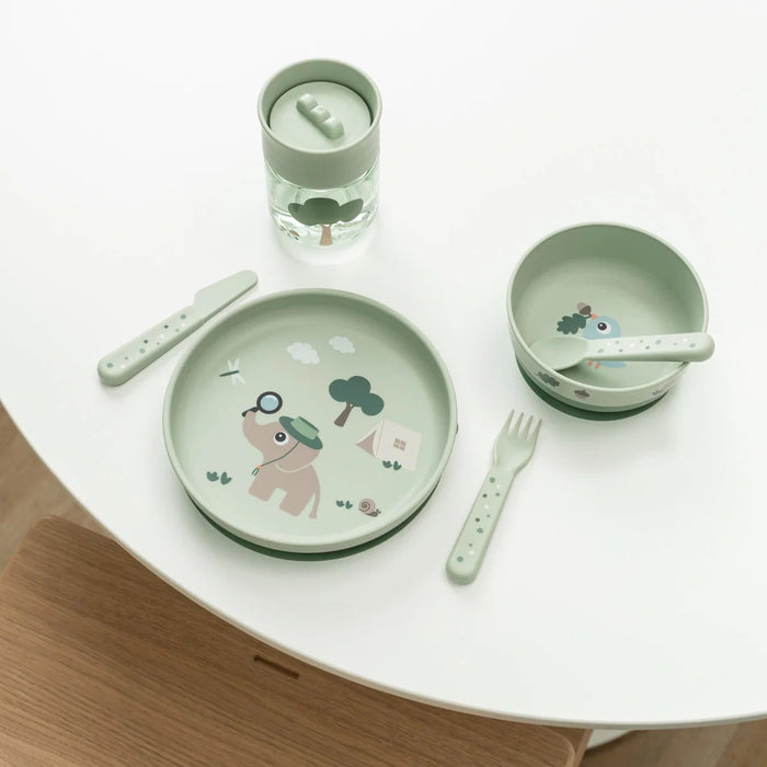 Done by Deer® Foodie dinner set w/360° cup Tiny trails Green – slika 6