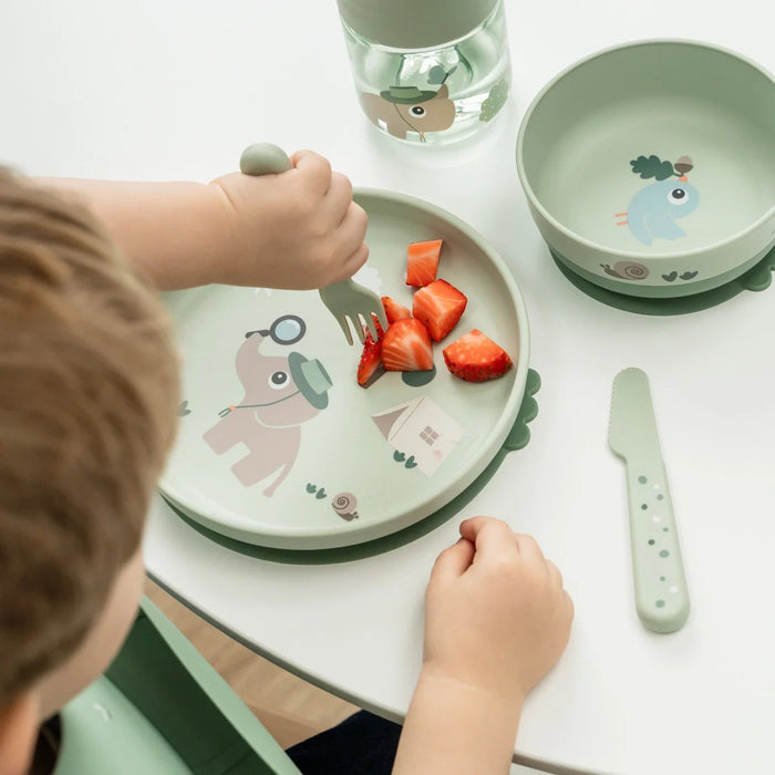 Done by Deer® Foodie dinner set w/360° cup Tiny trails Green – slika 7