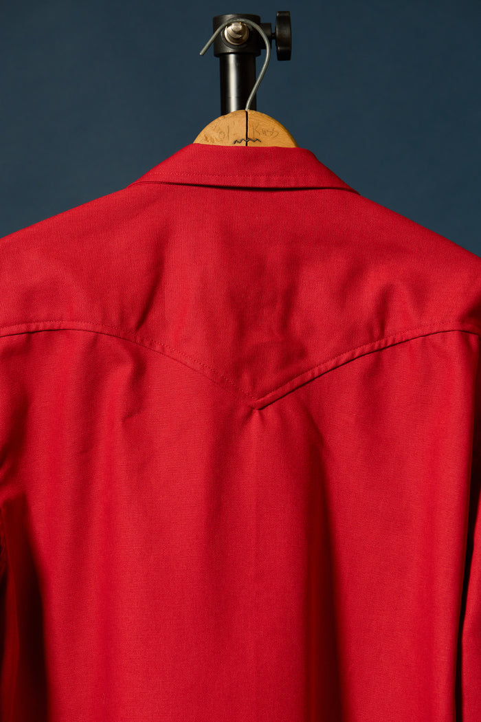 Duck Canvas Open Collar in Cherry Red