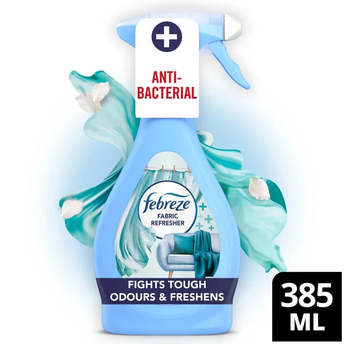 Febreze Antibacterial Fabric Freshener Fresh Linen 385ml