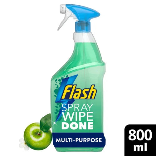 Flash Wipe Done Multipurpose Anti Bacterial Cleaning Spray Apple Blossom 800ml