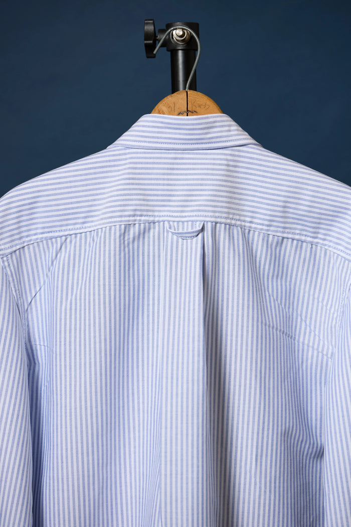Frances Blue Stripe Western Oxford
