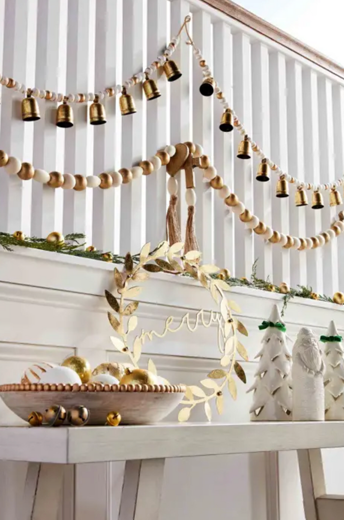 Gold Wreath Tin Door Hanger