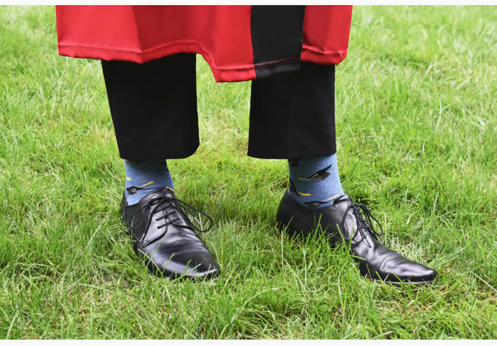 Graduation Cap Mens Bamboo Crew Socks
