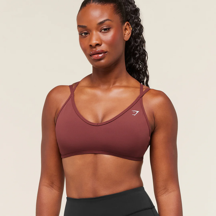 GS - Back Gains Sports Bra - Burgundy Brown