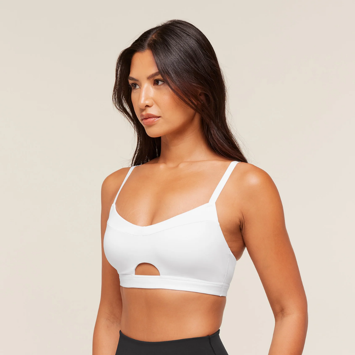 GS - Balcony Peekaboo Sports Bra - White