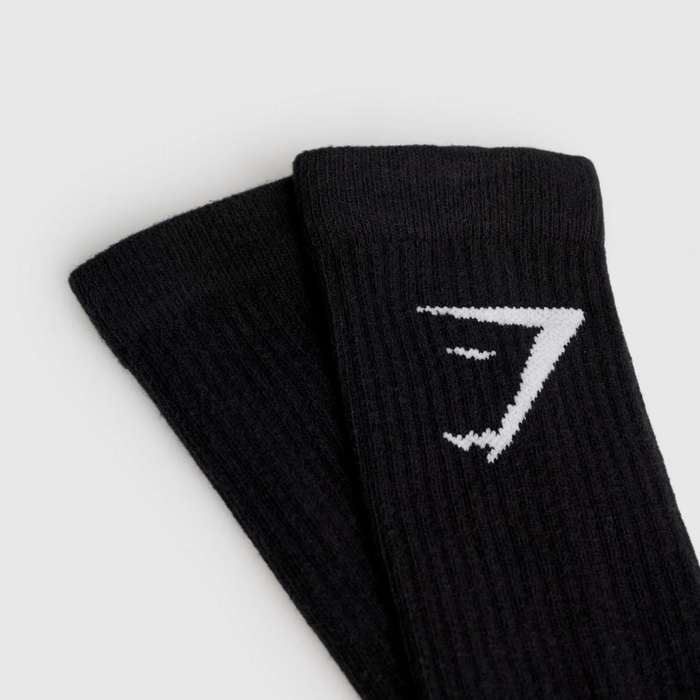 GS - Crew Socks 3pk - Black - Size S