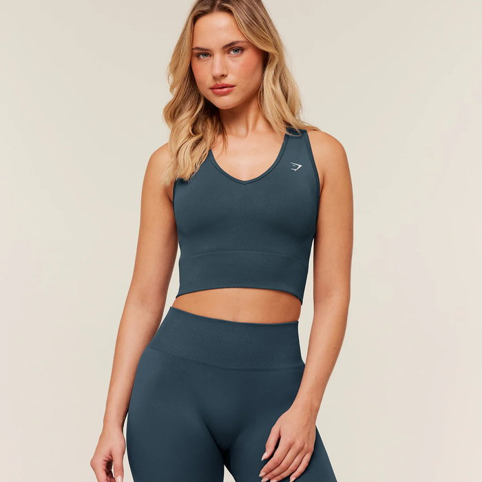 GS - Everyday Seamless Crop Tank - GS Stealth Blue