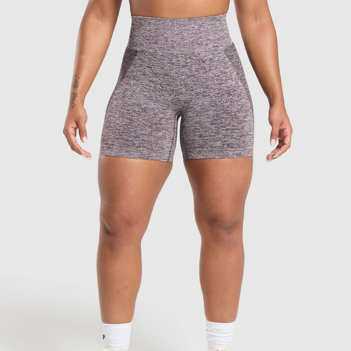 GS - Flex Shorts - Plum Brown/White Marl