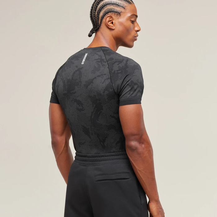 GS - Geo Seamless T-Shirt - Black/Charcoal Grey