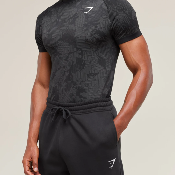 GS - Geo Seamless T-Shirt - Black/Charcoal Grey