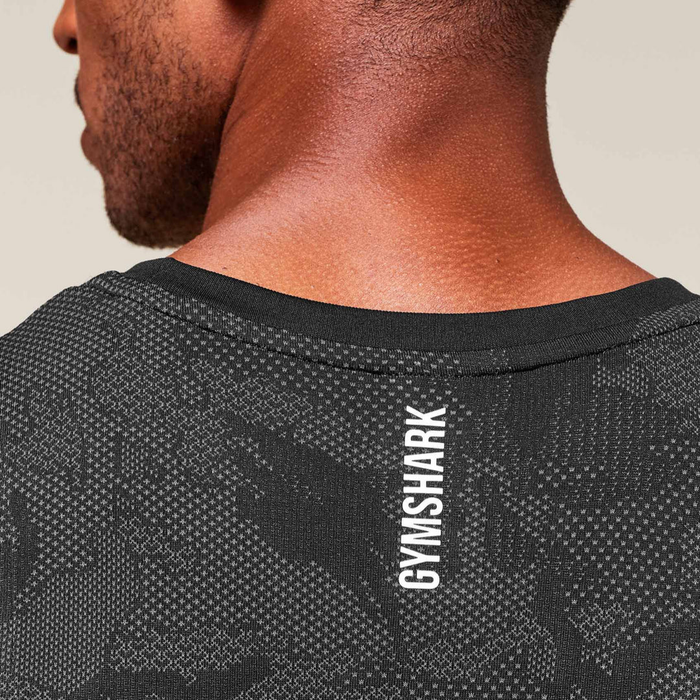 GS - Geo Seamless Tank - Black/Charcoal Grey