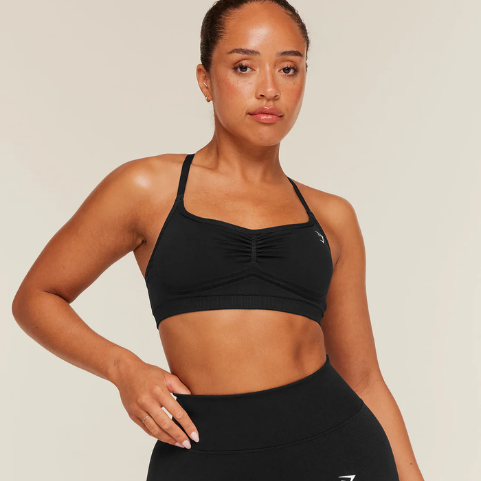 GS - Lift Seamless Sports Bra - Black/Black Marl