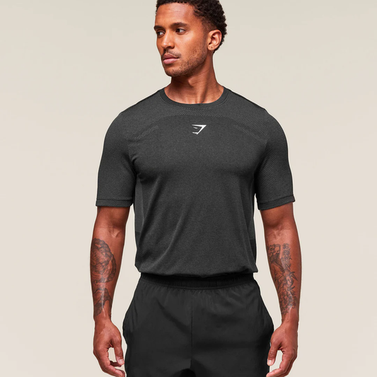 GS - Lightweight Seamless T-Shirt - Black/Silhouette Grey