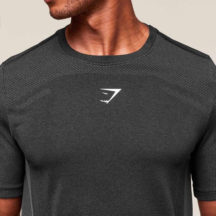 GS - Lightweight Seamless T-Shirt - Black/Silhouette Grey