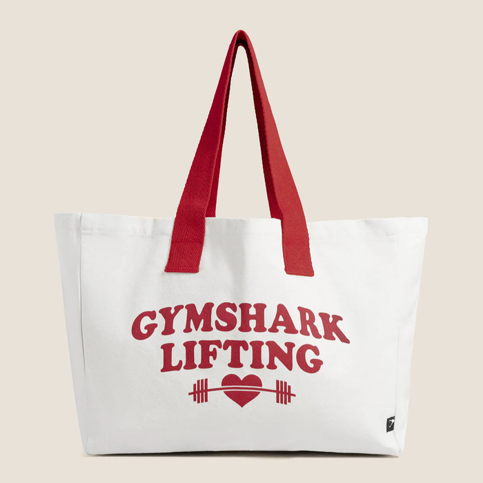 GS - Love Lifting Graphic Tote Bag - Oat White
