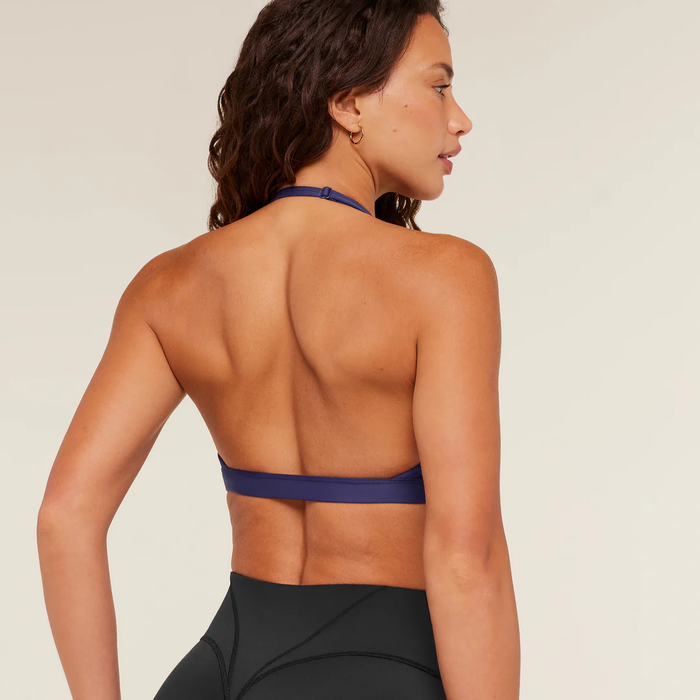 GS - Minimal Halterneck Sports Bra - Indigo Purple
