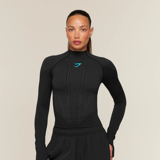 GS - Onyx V1 Long Sleeve Top - Black/Onyx Grey/Brand Blue